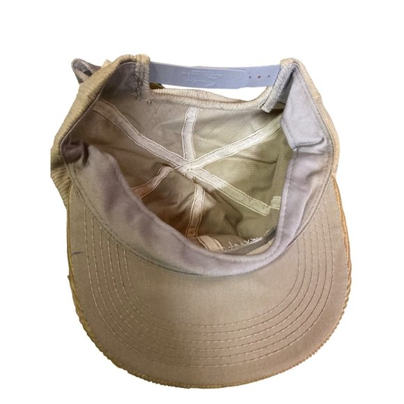 AS IS Texaco embroidered trucker hat corduroy adjustable - Picture 3 of 4